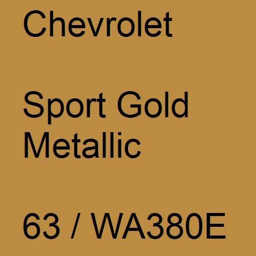 Chevrolet, Sport Gold Metallic, 63 / WA380E.